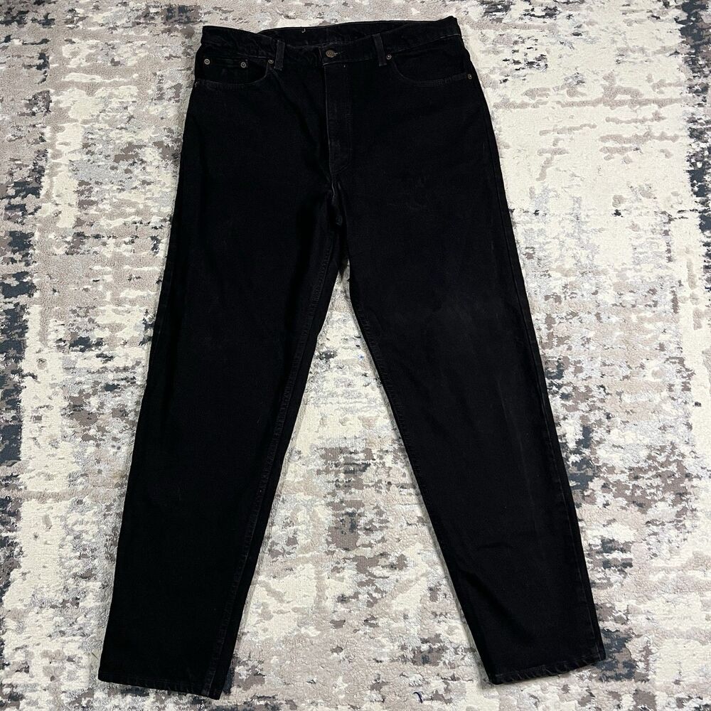 Vintage Levis 550 Jeans Mens 40x32 Black Denim Tapered Leg USA Made 90s 1994 EUC